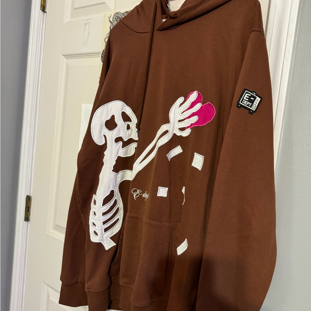 Skeleton & Heart Hoodie Embroidered